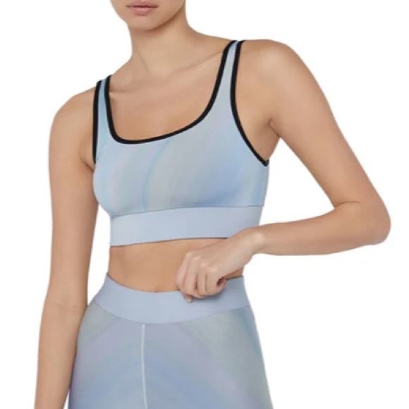 COR Intimates Ultracor Twilight Blue Clouds Scoop Neck Blue Sports Bra NWT - Picture 6 of 8